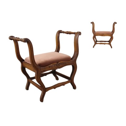 antiquariato, sedia, antiquariato sedie, sedia antica, sedia antica italiana, sedia di antiquariato, sedia neoclassica, sedia del 800,Coppia di Sgabelli Luigi Filippo