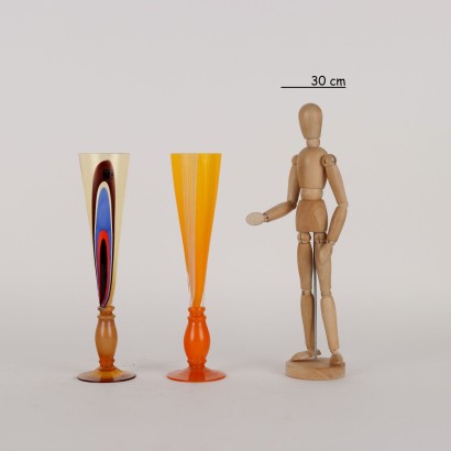 Pair of Glasses C. Moretti Glass - Italy 1980s-1990s