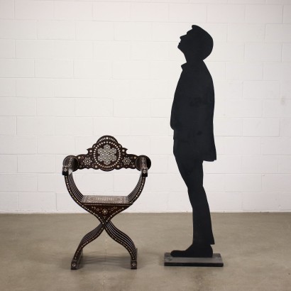 antiquariato, sedia, antiquariato sedie, sedia antica, sedia antica italiana, sedia di antiquariato, sedia neoclassica, sedia del 800,Sedia Modello Savonarola Ambito Adriano