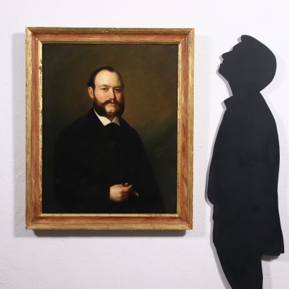 Francois Antoine Cavalli Öl auf Leinwand Männerportrait 1868