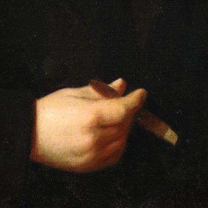 Francois Antoine Cavalli Öl auf Leinwand Männerportrait 1868