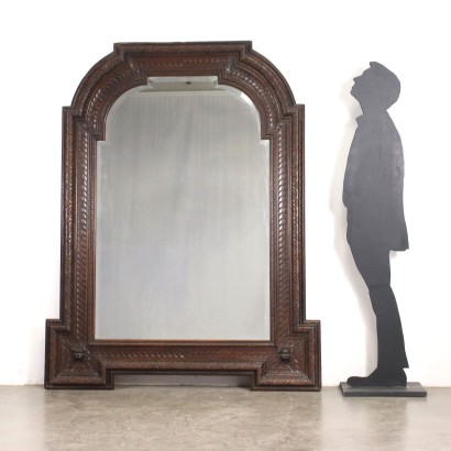 Miroir Néo-Renaissance Noyer Italie XIX Siècle