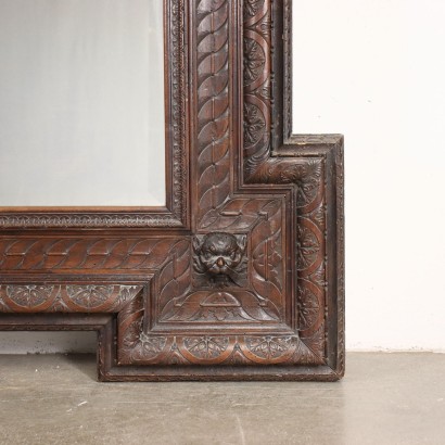 Miroir Néo-Renaissance Noyer Italie XIX Siècle