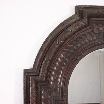 Miroir Néo-Renaissance Noyer Italie XIX Siècle