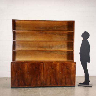 Bookcase Walnut Italy 1940s