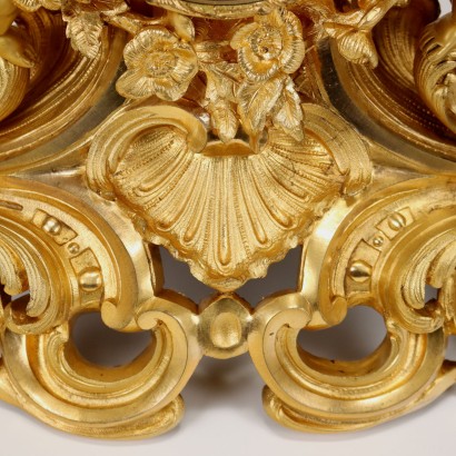antiquariato, orologio, antiquariato orologio, orologio antico, orologio antico italiano, orologio di antiquariato, orologio neoclassico, orologio del 800, orologio a pendolo, orologio da parete,Trittico Orologio in Bronzo G. Raglia