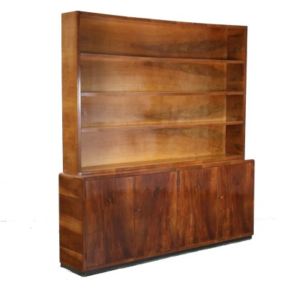 Bookcase Walnut Italy 1940s