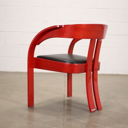 Poltronova Elisa Group of 4 Chairs Beech Italy 1970s