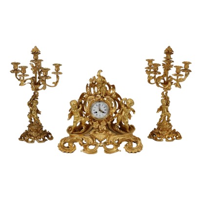 Trittico Orologio in Bronzo G. Raglia Milano
