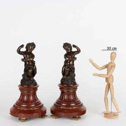 antiquariato, bronzo, antiquariato bronzi, bronzo antico, bronzo antico italiano, bronzo di antiquariato, bronzo neoclassico, bronzo del 800,Coppia di Putti in Bronzo