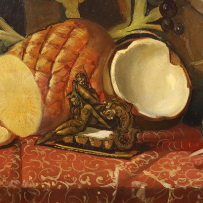 Kunst, italienische Kunst, italienische Malerei des 20. Jahrhunderts, Adriano Gajoni, Stillleben mit Obstgeschirr, Arag, Adriano Gajoni, Stillleben mit Obstgeschirr, Arag, Adriano Gajoni, Stillleben mit Obstgeschirr, Arag, Adriano Gajoni