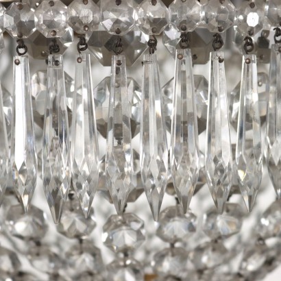 Lustre Style Baccarat Verre Italie XX Siècle