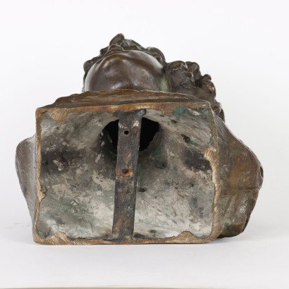 Buste d\'une Jeune Fille Art Nouveau Bronze Italie XIX-XX Siècle