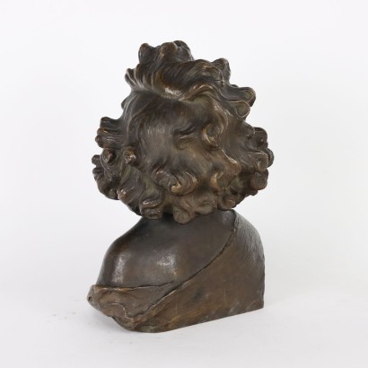 Buste d\'une Jeune Fille Art Nouveau Bronze Italie XIX-XX Siècle