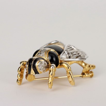 Broche Abeille Métal Italie Années 1980
