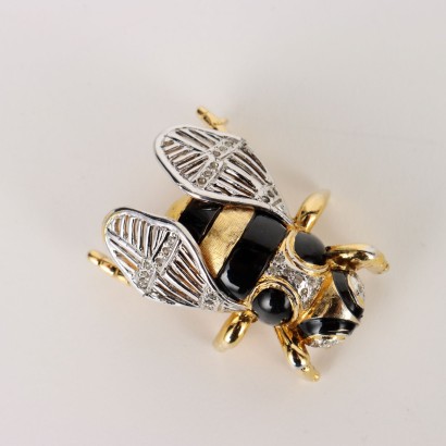Broche Abeille Métal Italie Années 1980