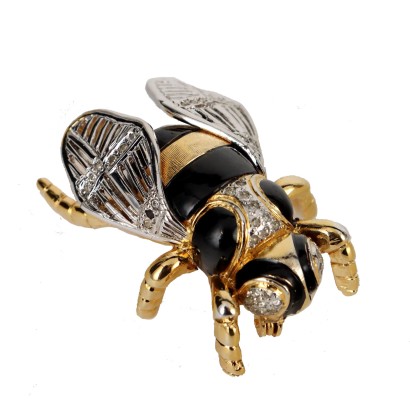 Broche Abeille Métal Italie Années 1980