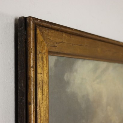 Scene from the Carlist Battle Oil on Canvas Italy XIX Century