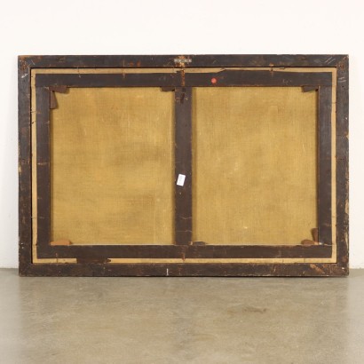 Scene from the Carlist Battle Oil on Canvas Italy XIX Century