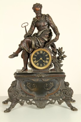 Trittico da camino in zama e marmi