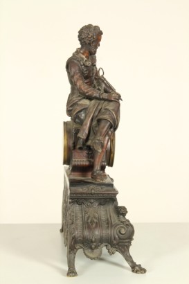 Trittico da camino in zama e marmi