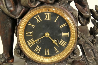 Trittico da camino in zama e marmi