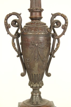 Trittico da camino in zama e marmi