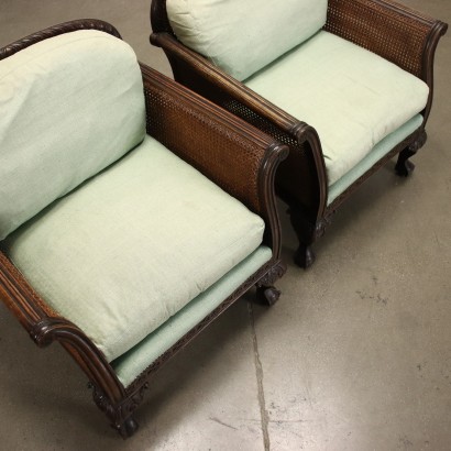 antiquariato, poltrona, antiquariato poltrone, poltrona antica, poltrona antica italiana, poltrona di antiquariato, poltrona neoclassica, poltrona del 800,Coppia di Poltrone in Stile Chippendale