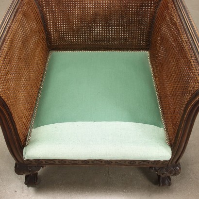 antiquariato, poltrona, antiquariato poltrone, poltrona antica, poltrona antica italiana, poltrona di antiquariato, poltrona neoclassica, poltrona del 800,Coppia di Poltrone in Stile Chippendale