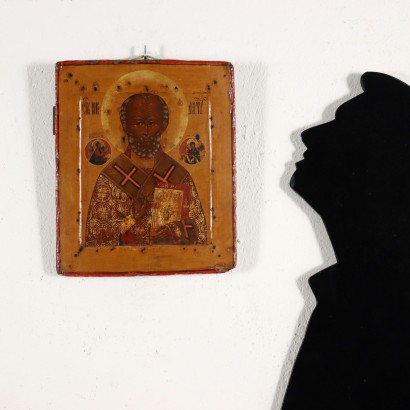 Russian Icon Tempera on Wood Russia XIX Century