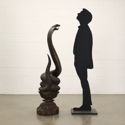 arte moderno, diseño arte moderno, escultura, escultura de arte moderno, escultura de arte moderno, escultura italiana, escultura vintage, escultura de los años 60, escultura de diseño de los años 60, escultura de madera cobra