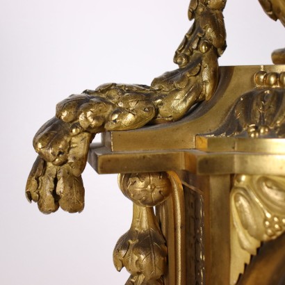Triptych Clock A. Bailly Lyon Bronze France XIX Century