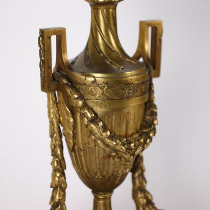 Triptych Clock A. Bailly Lyon Bronze France XIX Century