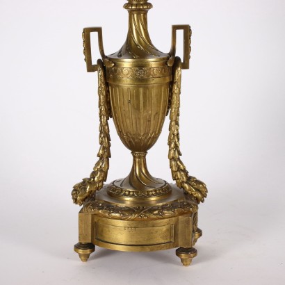 Triptych Clock A. Bailly Lyon Bronze France XIX Century