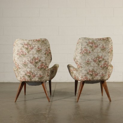 modernariato, modernariato di design, poltrona, poltrona modernariato, poltrona di modernariato, poltrona italiana, poltrona vintage, poltrona anni '60, poltrona design anni 60,Due Poltroncine Anni 50-60