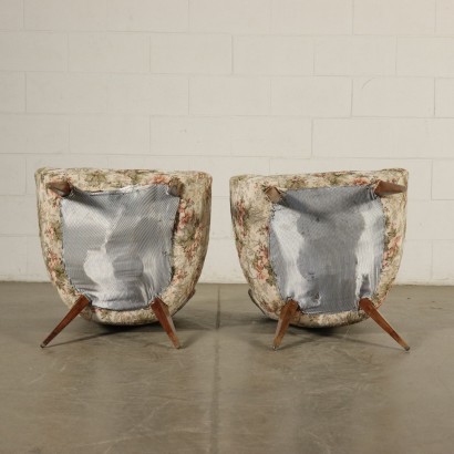 modernariato, modernariato di design, poltrona, poltrona modernariato, poltrona di modernariato, poltrona italiana, poltrona vintage, poltrona anni '60, poltrona design anni 60,Due Poltroncine Anni 50-60