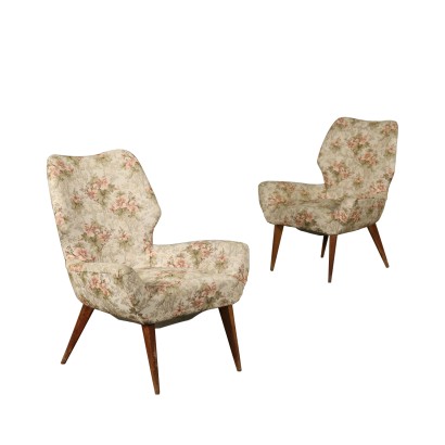 modernariato, modernariato di design, poltrona, poltrona modernariato, poltrona di modernariato, poltrona italiana, poltrona vintage, poltrona anni '60, poltrona design anni 60,Due Poltroncine Anni 50-60