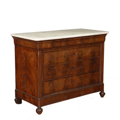 Louis Philippe Kommode Nussbaum Italien XIX Jhd