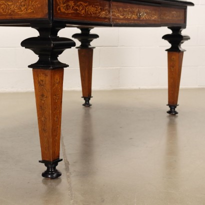 antiquariato, tavolo, antiquariato tavolo, tavolo antico, tavolo antico italiano, tavolo di antiquariato, tavolo neoclassica, tavolo del 800,Scrivania Intarsiata in Stile Neoclassico