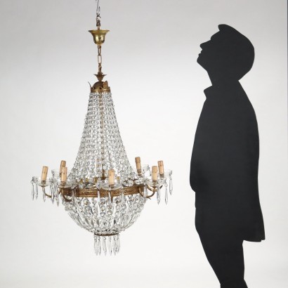 antiquariato, lampadario, antiquariato lampadari, lampadario antico, lampadario antico italiano, lampadario di antiquariato, lampadario neoclassico, lampadario del 800,Lampadario a Mongolfiera in Stile Impero