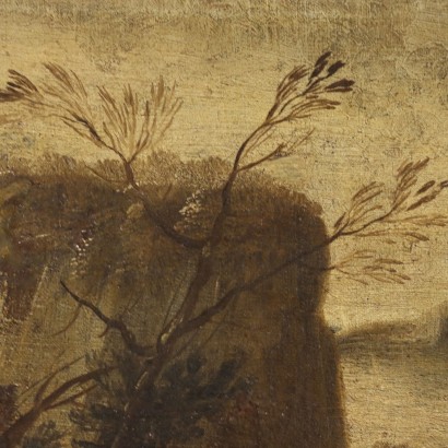 Paesaggio fluviale con figure