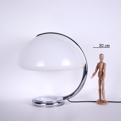 Martinelli Luce Serpente Lamp Metal Italy 1970s