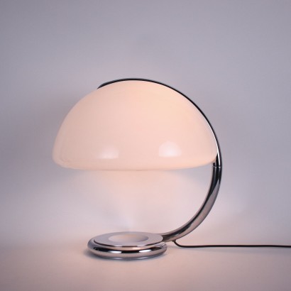Martinelli Luce Serpente Lamp Metal Italy 1970s