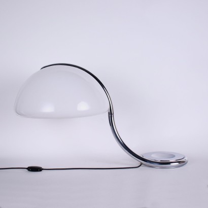 Martinelli Luce Serpente Lamp Metal Italy 1970s