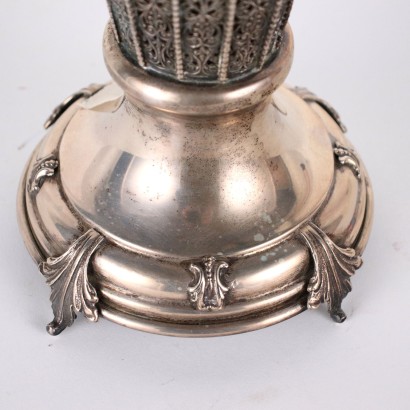 antiquariato, oggettistica, antiquariato oggettistica, oggettistica antica, oggettistica antica italiana, oggettistica di antiquariato, oggettistica neoclassico, oggettistica del 800,Lampada in Argento Gabrielli Milano