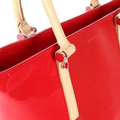 Borsa Rossa e Beige Furla ,Borsa Rossa e Beige Furla