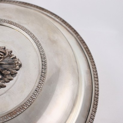 antigüedades, objetos, objetos antiguos, objetos antiguos, objetos antiguos italianos, objetos antiguos, objetos neoclásicos, objetos del siglo XIX, plato de verduras de plata Romeo Miracoli