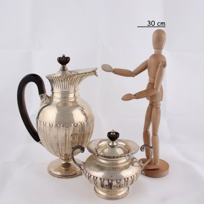 antiquariato, oggettistica, antiquariato oggettistica, oggettistica antica, oggettistica antica italiana, oggettistica di antiquariato, oggettistica neoclassico, oggettistica del 800,Servizio in Argento