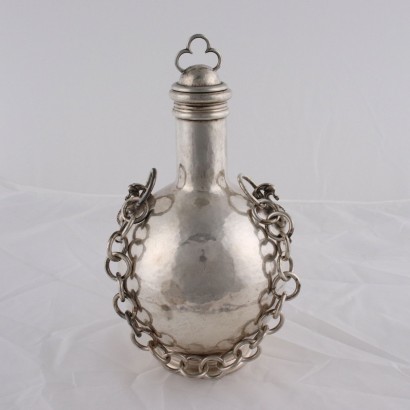 antiquariato, oggettistica, antiquariato oggettistica, oggettistica antica, oggettistica antica italiana, oggettistica di antiquariato, oggettistica neoclassico, oggettistica del 800,Fiasca in Argento De Vecchi Gabriele M