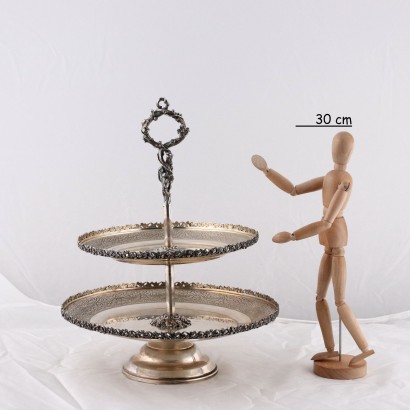 antiquariato, oggettistica, antiquariato oggettistica, oggettistica antica, oggettistica antica italiana, oggettistica di antiquariato, oggettistica neoclassico, oggettistica del 800,Alzatina Porta Frutta in Argento Fratell